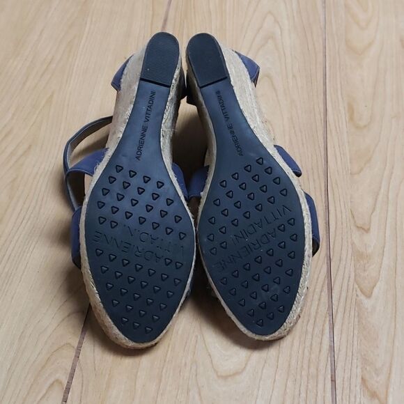 ADRIENNE VITTADINI NAVY BLUE STRAPPY ESPADRILLES, SIZE 9 - NEW - Picture 8 of 10
